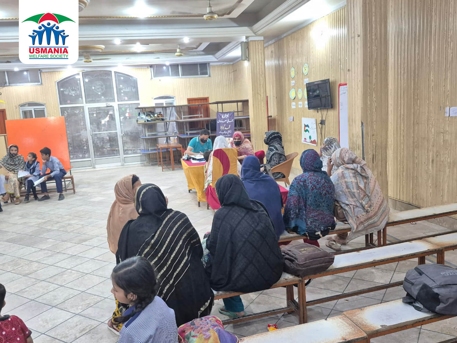 Usmania Free Medical Camp for women and children, were treated and provided free medicines.